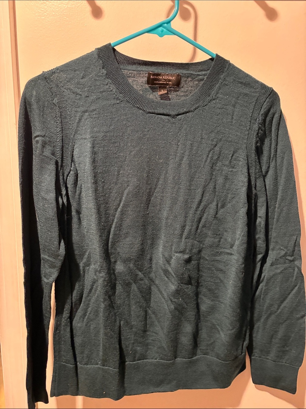 Banana Republic Women's Teal Crewneck Sweater